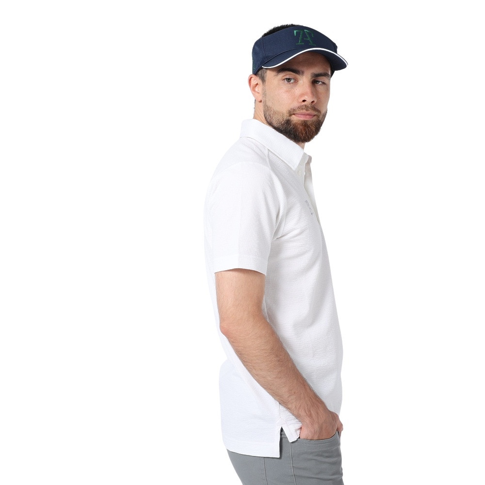 トミーアーマー（Tommy Armour）（メンズ）ゴルフウェア 吸水 速乾 ストレッチサッカー 半袖ポロシャツ TANB22S032146 WHT