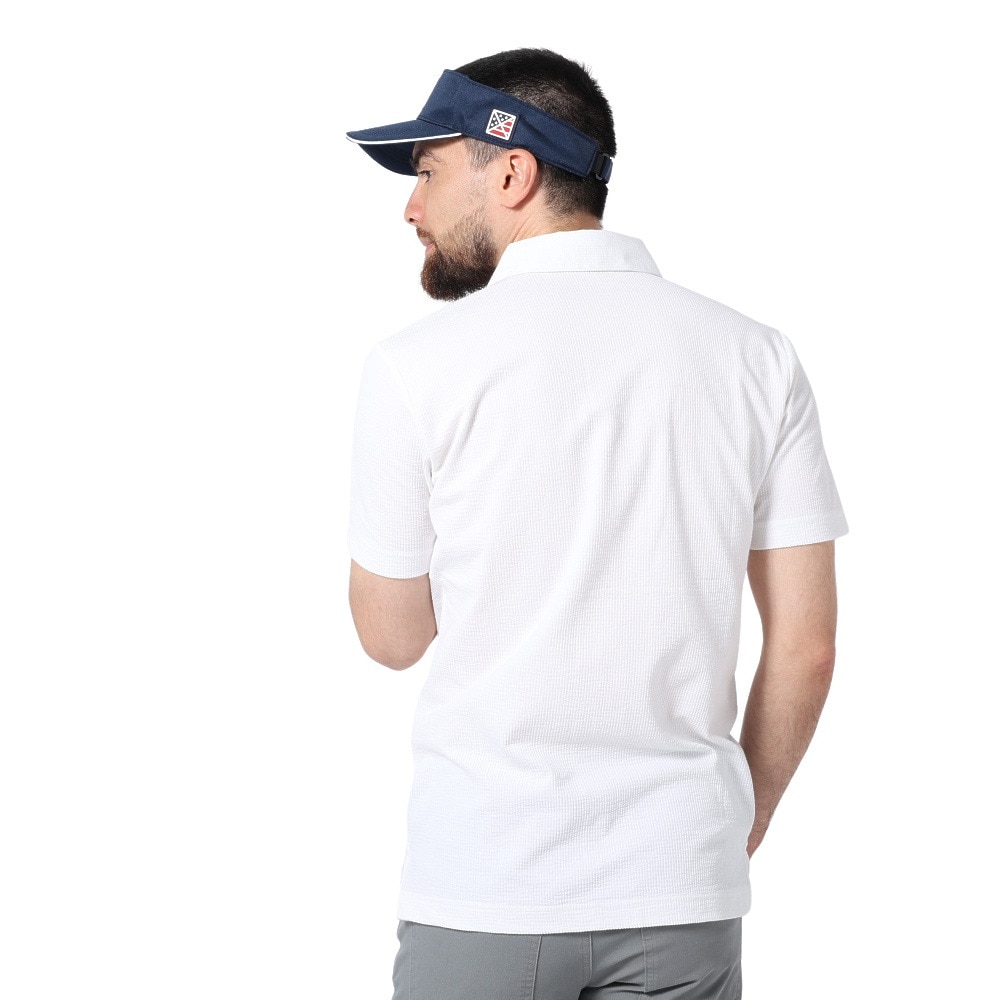 トミーアーマー（Tommy Armour）（メンズ）ゴルフウェア 吸水 速乾 ストレッチサッカー 半袖ポロシャツ TANB22S032146 WHT
