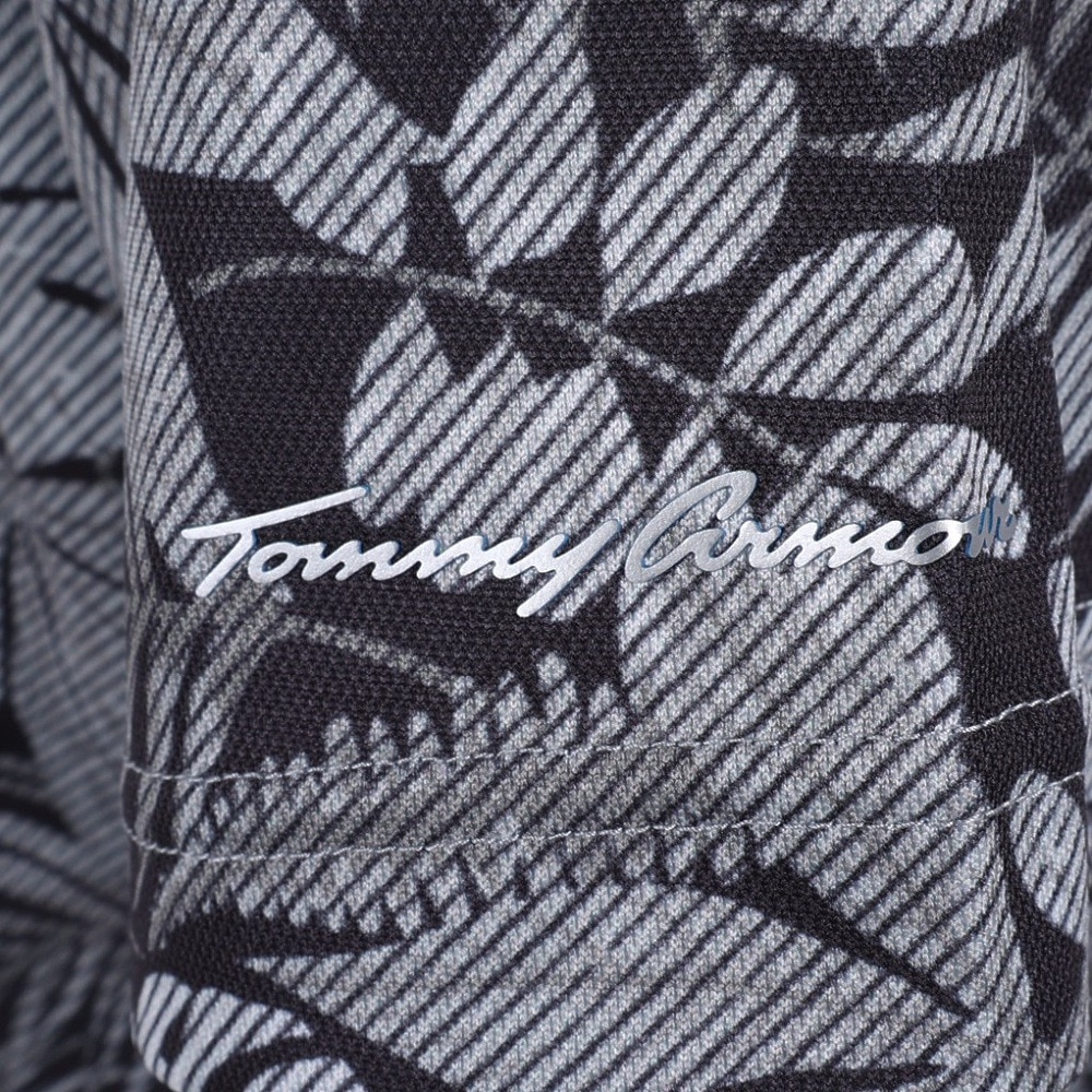 トミーアーマー（Tommy Armour）（メンズ）ゴルフウェア 吸水 速乾 接触冷感 クール ボタニカルプリント 半袖ポロシャツ TANB22S032151 BLK