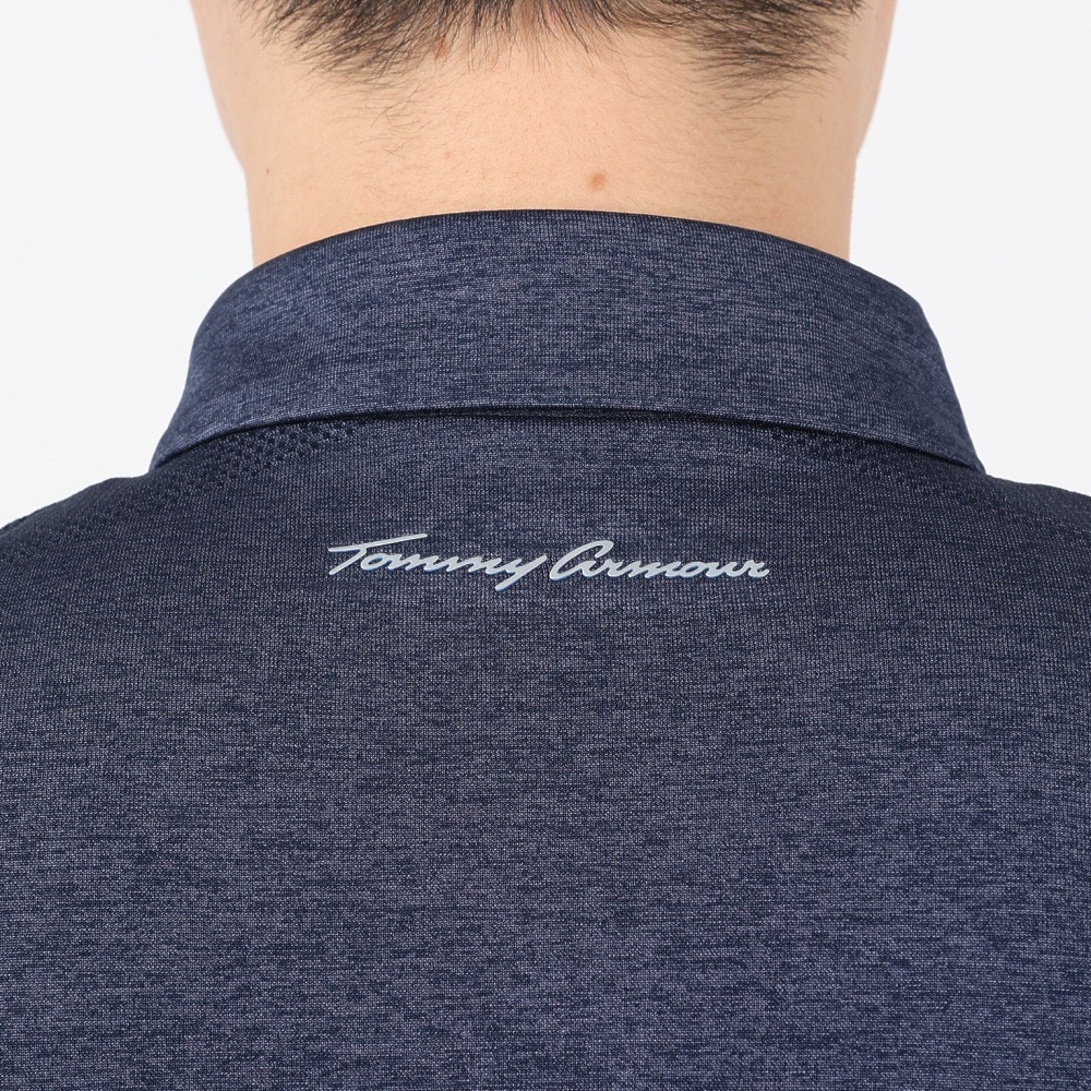トミーアーマー（Tommy Armour）（メンズ）ゴルフウェア 吸汗 速乾 接触冷感 クール 半袖ジャガード シャツ TATS22S032056 NVY