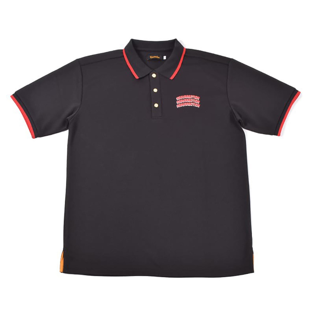 レザレクション ゴルフウェア トリプルアーチロゴ半袖ポロシャツ PS12-M BK Ｍ 90 ゴルフ画像