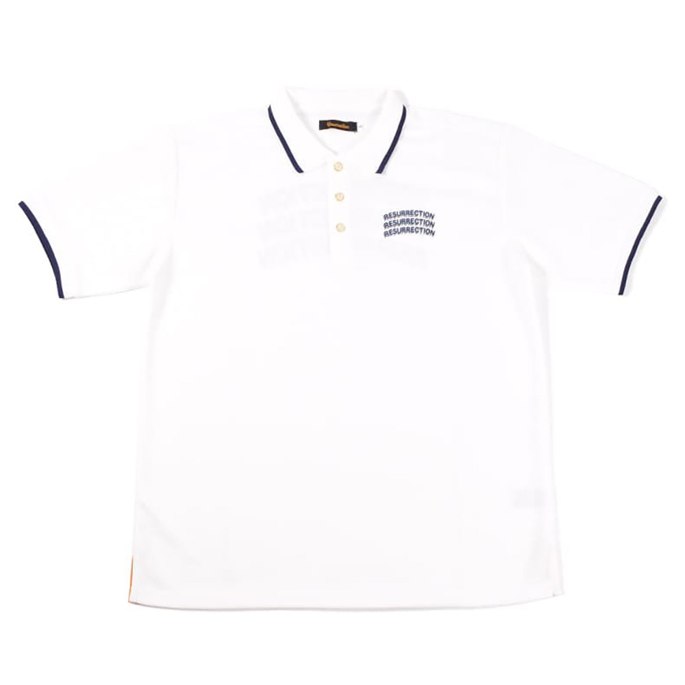 レザレクション ゴルフウェア トリプルアーチロゴ半袖ポロシャツ PS12-M WH Ｍ 10 ゴルフ画像
