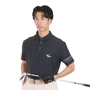 (メンズ)ゴルフウェア ARM LINE 半袖ポロシャツ GRT090 BLK