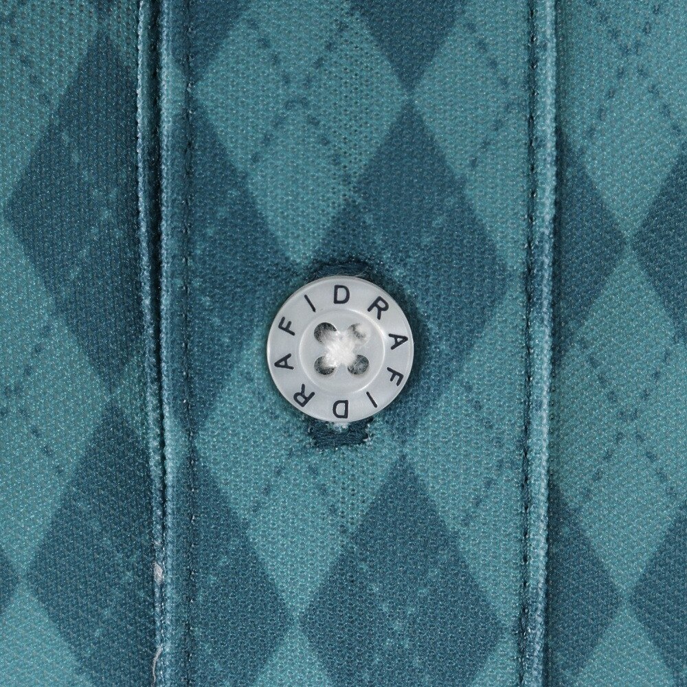 フィドラ（FIDRA）（メンズ）ゴルフウェア 吸水 速乾 アーガイル ボタンダウン半袖 ポロシャツ FD5MTG65 DGRN