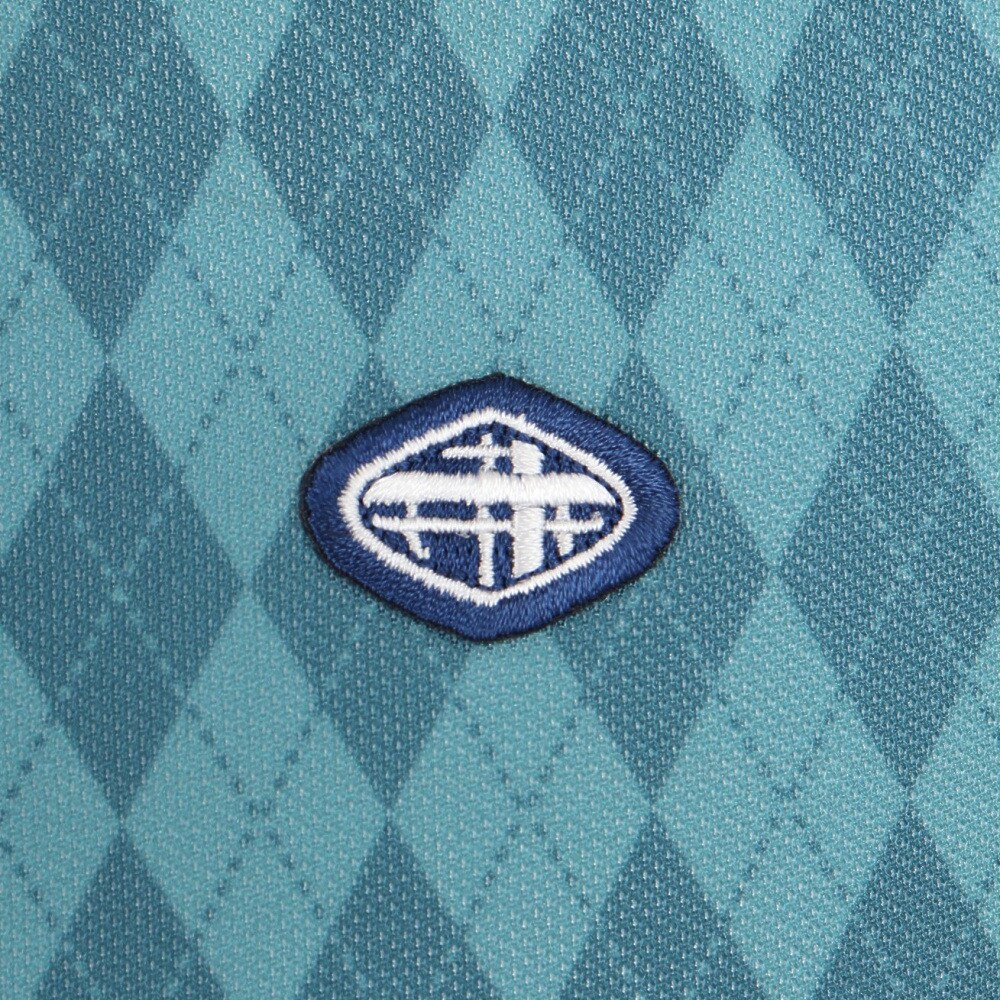 フィドラ（FIDRA）（メンズ）ゴルフウェア 吸水 速乾 アーガイル ボタンダウン半袖 ポロシャツ FD5MTG65 DGRN