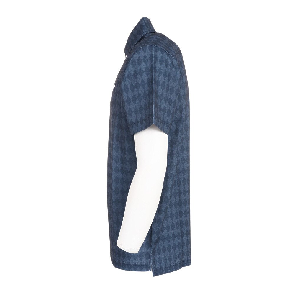 フィドラ（FIDRA）（メンズ）ゴルフウェア 吸水 速乾 アーガイル ボタンダウン半袖 ポロシャツ FD5MTG65 NVY