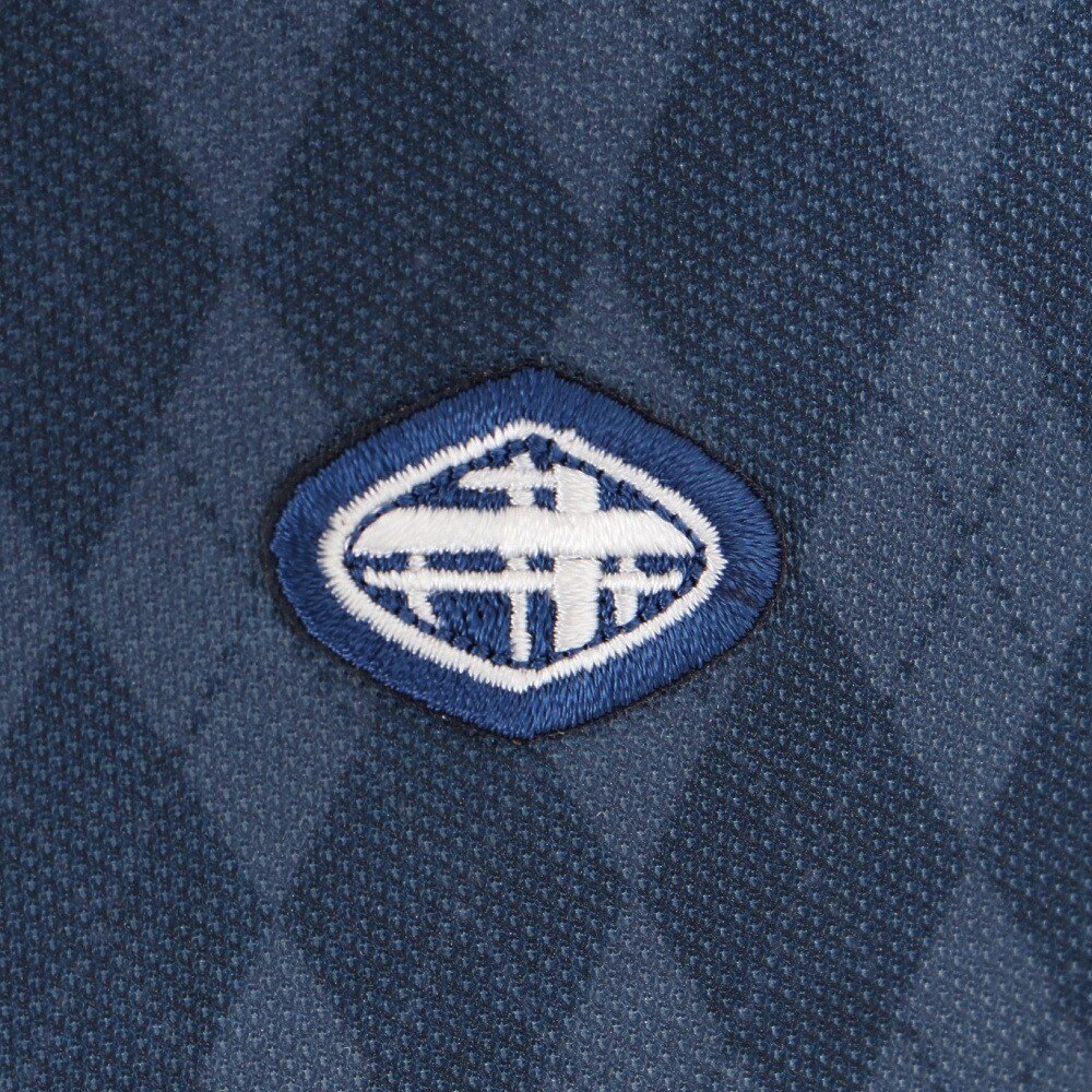 フィドラ（FIDRA）（メンズ）ゴルフウェア 吸水 速乾 アーガイル ボタンダウン半袖 ポロシャツ FD5MTG65 NVY