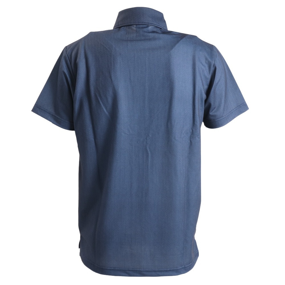 クランク（CLUNK）（メンズ）ゴルフウェア 吸水 速乾 フェイク前開き 半袖 ポロシャツ CL5MTG68 NVY