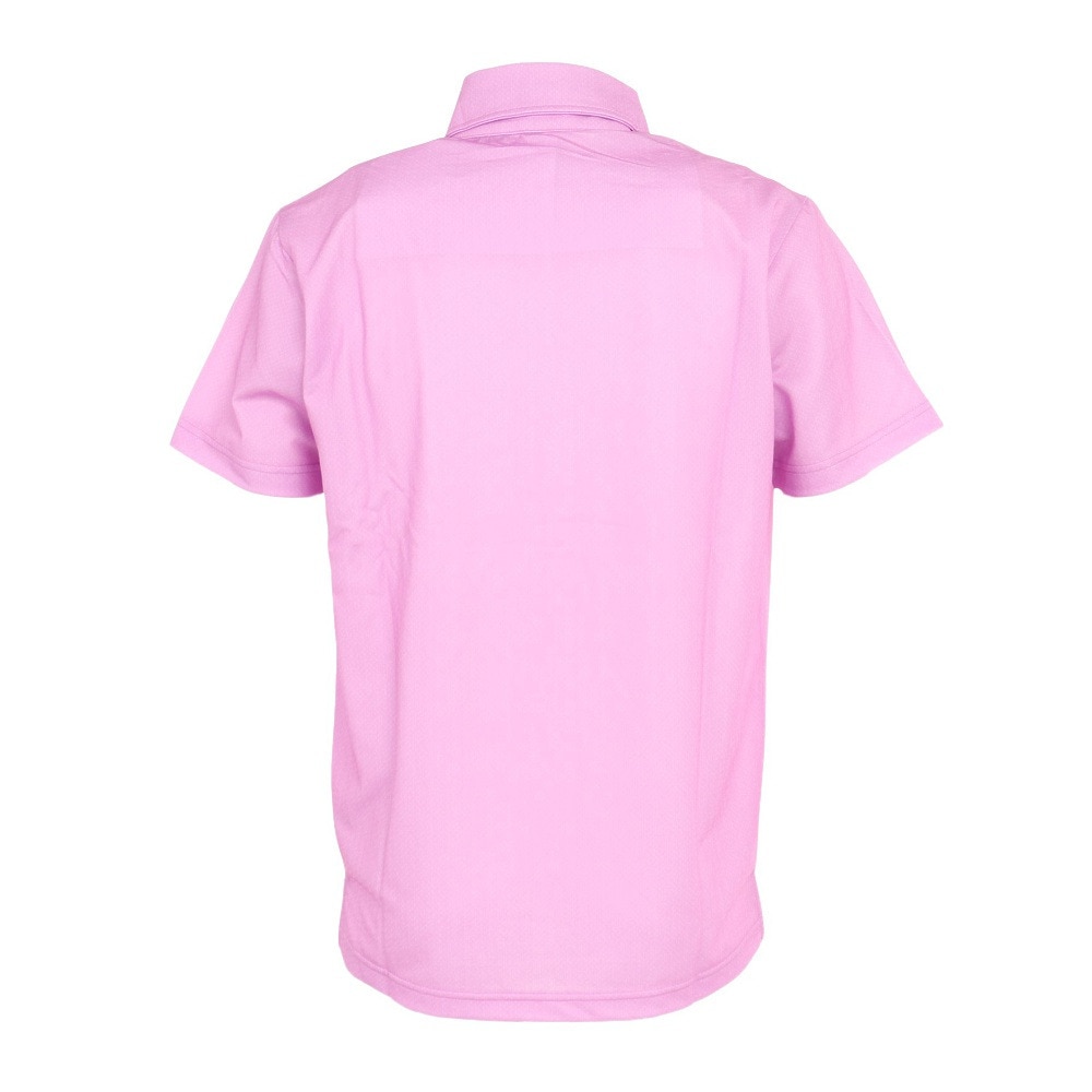 クランク（CLUNK）（メンズ）ゴルフウェア 吸水 速乾 フェイク前開き 半袖 ポロシャツ CL5MTG68 PNK