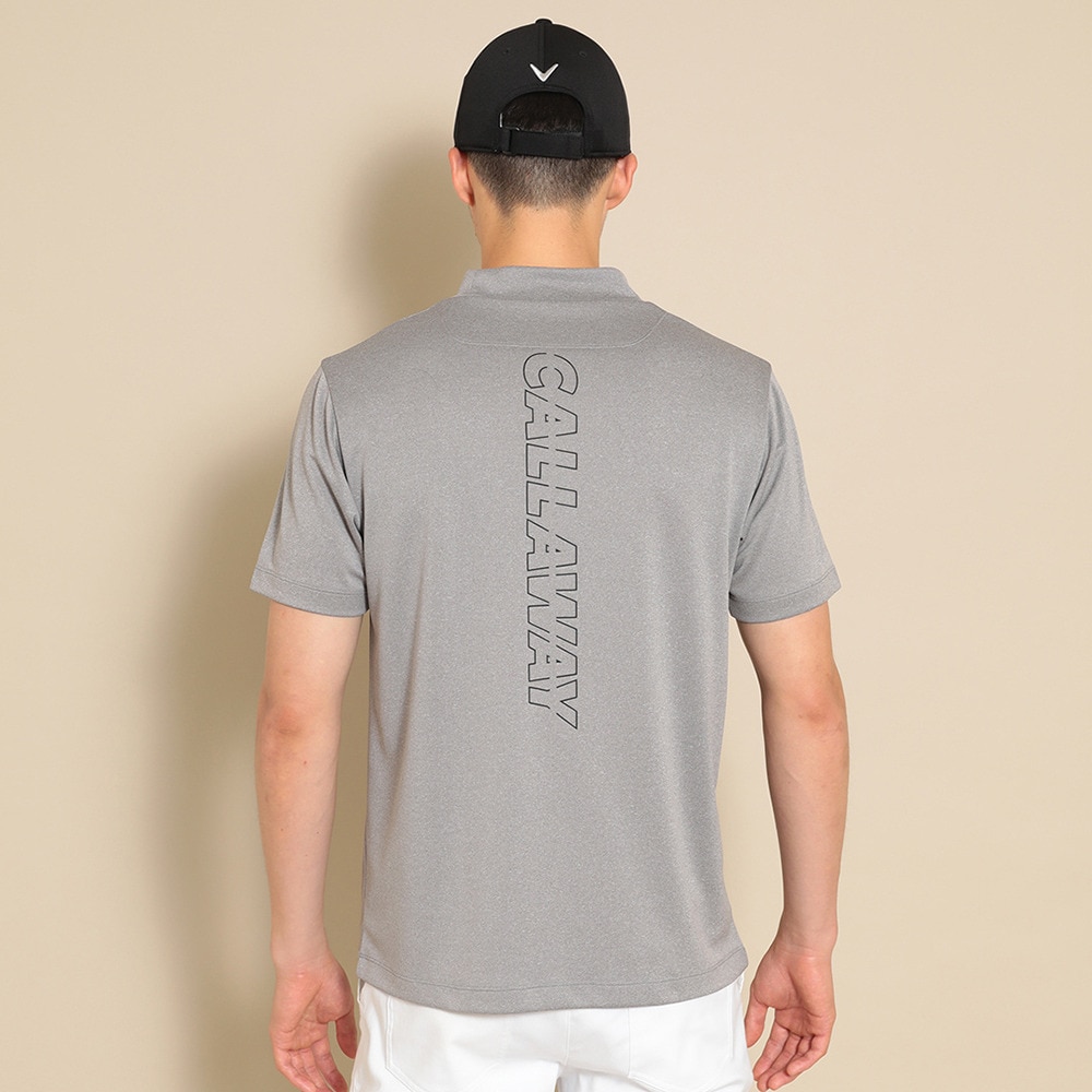 キャロウェイ（CALLAWAY）（メンズ）ゴルフウェア ストレッチ UV 紫外線 UPF50 ストレッチスムース モックネック半袖シャツ C22234101-1022