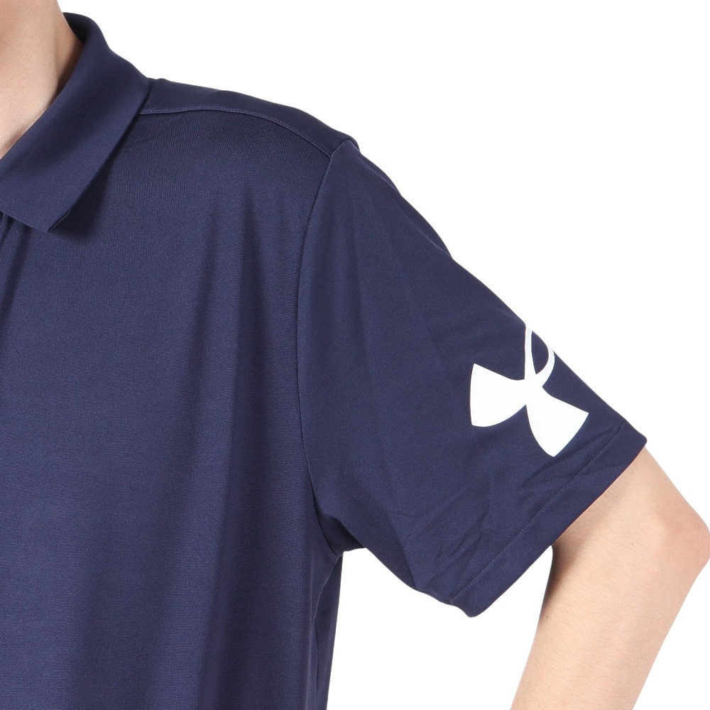 アンダーアーマー（UNDER ARMOUR）（メンズ）ゴルフウェア 半袖 ストレッチ 吸汗 速乾 抗菌 防臭 通気 プレーオフ ポロシャツ 3.0 ロゴ 1378619 410
