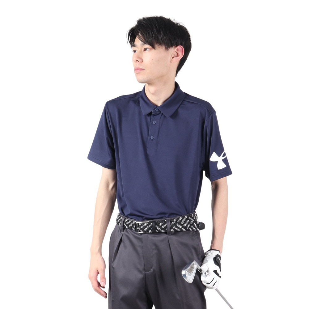 アンダーアーマー（UNDER ARMOUR）（メンズ）ゴルフウェア 半袖 ストレッチ 吸汗 速乾 抗菌 防臭 通気 プレーオフ ポロシャツ 3.0 ロゴ 1378619 410
