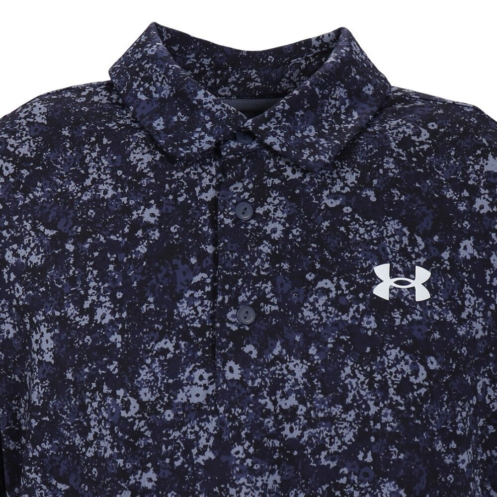 アンダーアーマー（UNDER ARMOUR）（メンズ）ゴルフウェア 半袖 ストレッチ 吸汗 速乾 抗菌 防臭 通気 プレーオフ ポロシャツ 3.0  プリント 1378677 410
