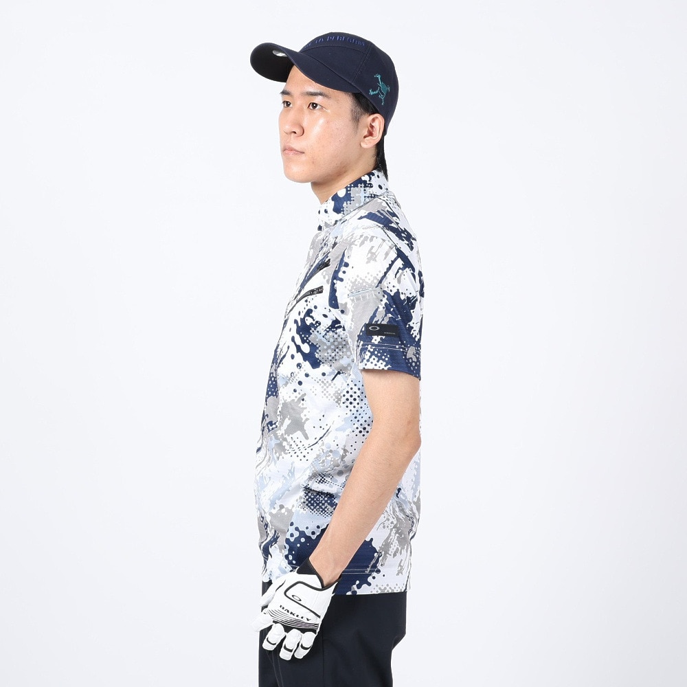 オークリー（OAKLEY）（メンズ）ゴルフウェア 吸汗 速乾 NOISY TONE 半袖シャツ FOA405133-01F