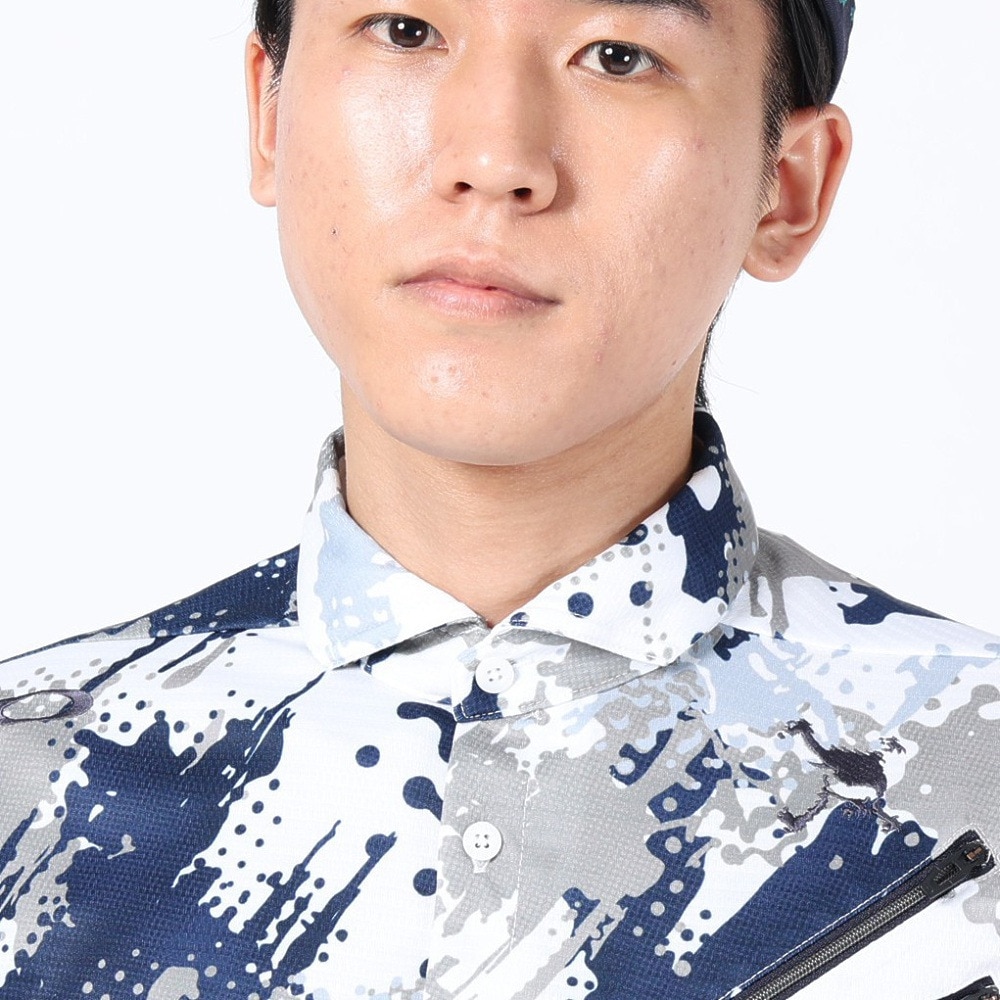 オークリー（OAKLEY）（メンズ）ゴルフウェア 吸汗 速乾 NOISY TONE 半袖シャツ FOA405133-01F