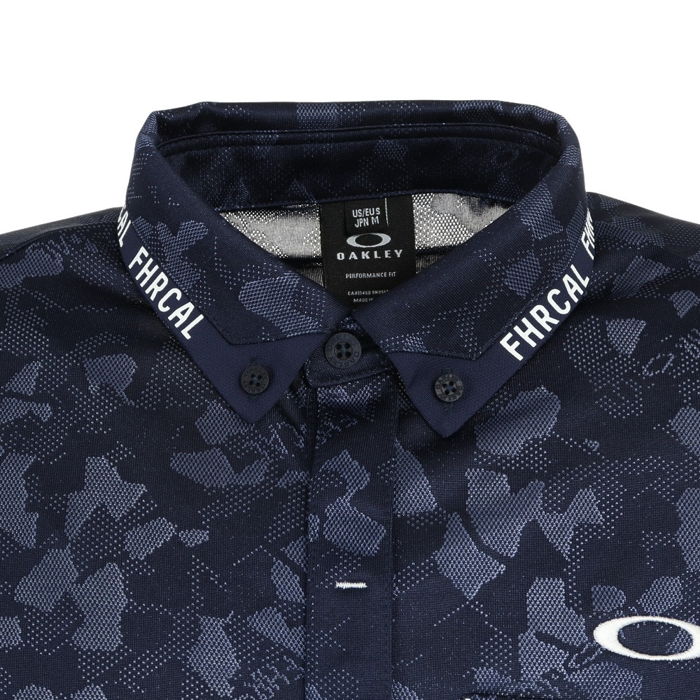 お見舞い オークリー OAKLEY メンズ ゴルフ 半袖シャツ DIGI MOSAIC JQ SHIRT FOA405152 PEACOAT 