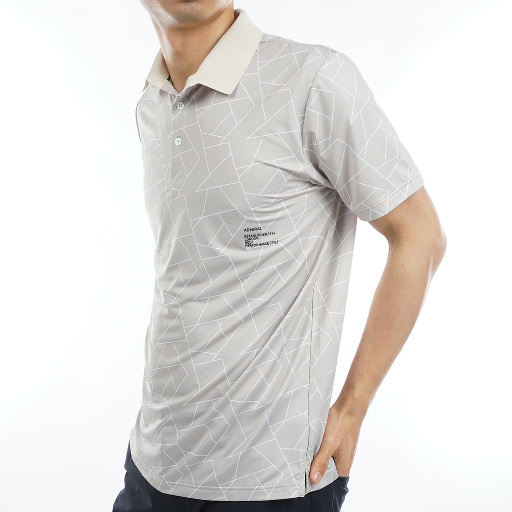 【新品】アドミラルゴルフ　ジオメトリックロゴ 半袖ポロシャツ