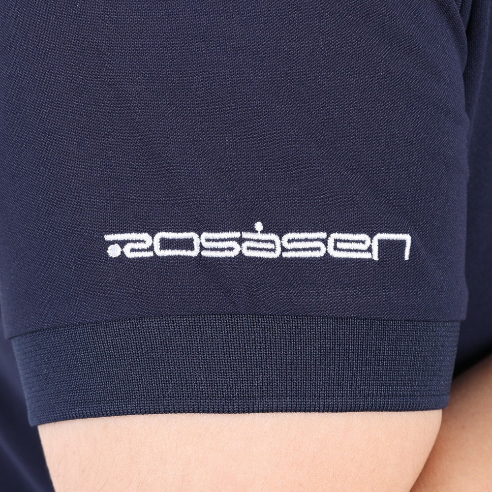 ROSASEN（メンズ）ゴルフウェア 吸水 速乾 エコハイゲージ裏カノコ 半袖ポロシャツ 044-28241-098