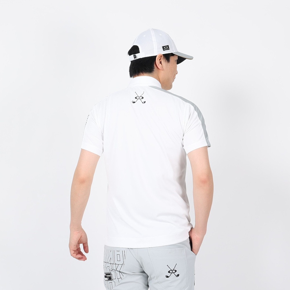 オークリー（OAKLEY）（メンズ）ゴルフウェア 吸汗速乾 接触冷感 STALWART HYB 半袖ポロシャツ FOA405350-100