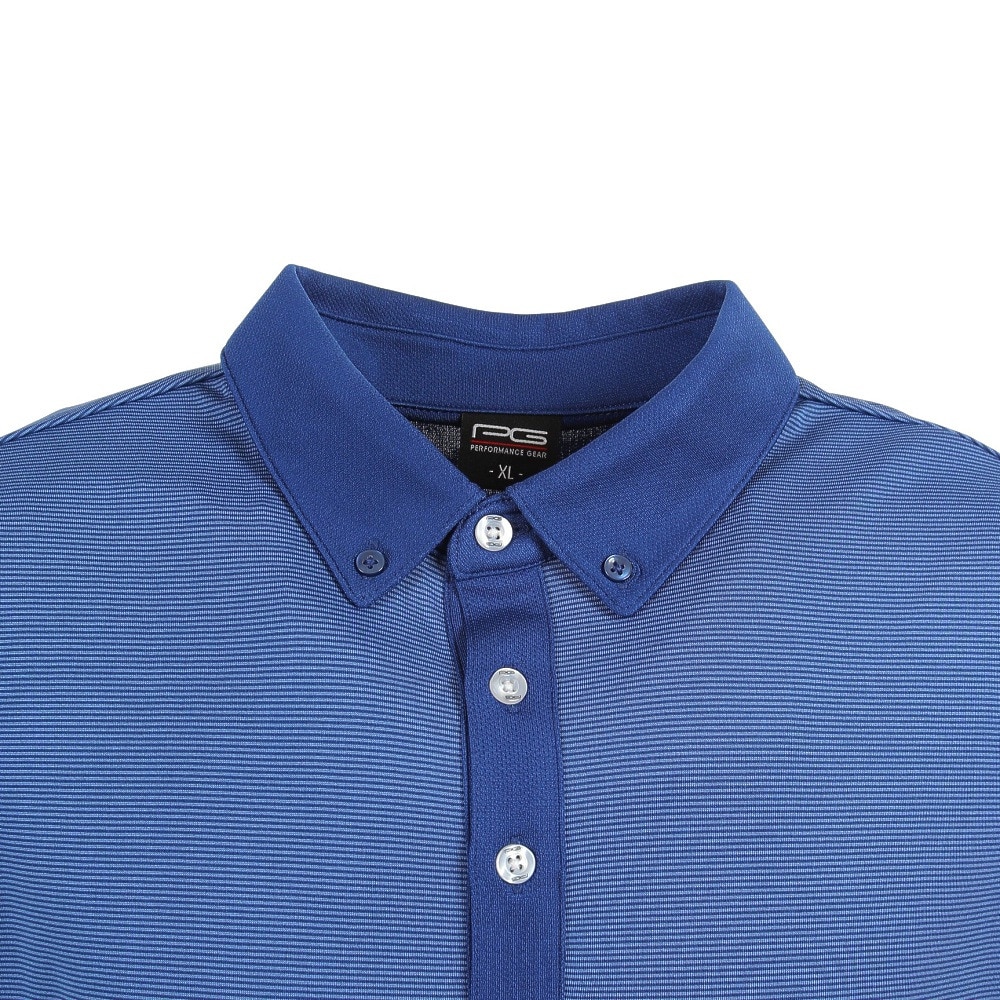 パフォーマンスギア（PG）（メンズ）ゴルフウェア 吸汗 速乾 接触冷感 半袖 切替ポロシャツ 403PG3SEG0001 NVY