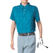 パフォーマンスギア（PG）（メンズ）ゴルフウェア 吸汗 速乾 接触冷感 半袖 ジャガードポロシャツ 403PG3SEG0002 BLU