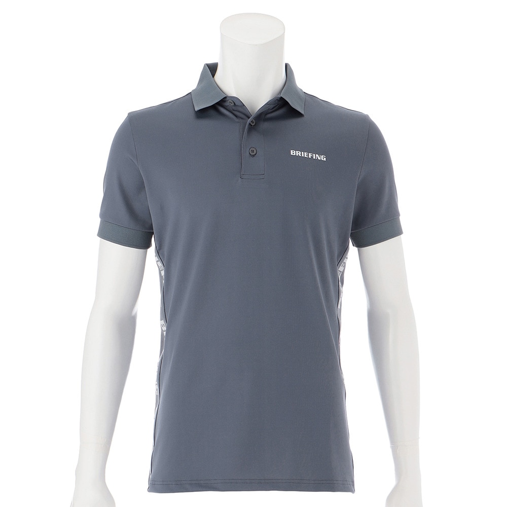 ブリーフィング（BRIEFING）（メンズ）ゴルフウェア 吸汗 速乾 接触冷感 サイドロゴライン半袖ポロシャツ BRG231M05-014
