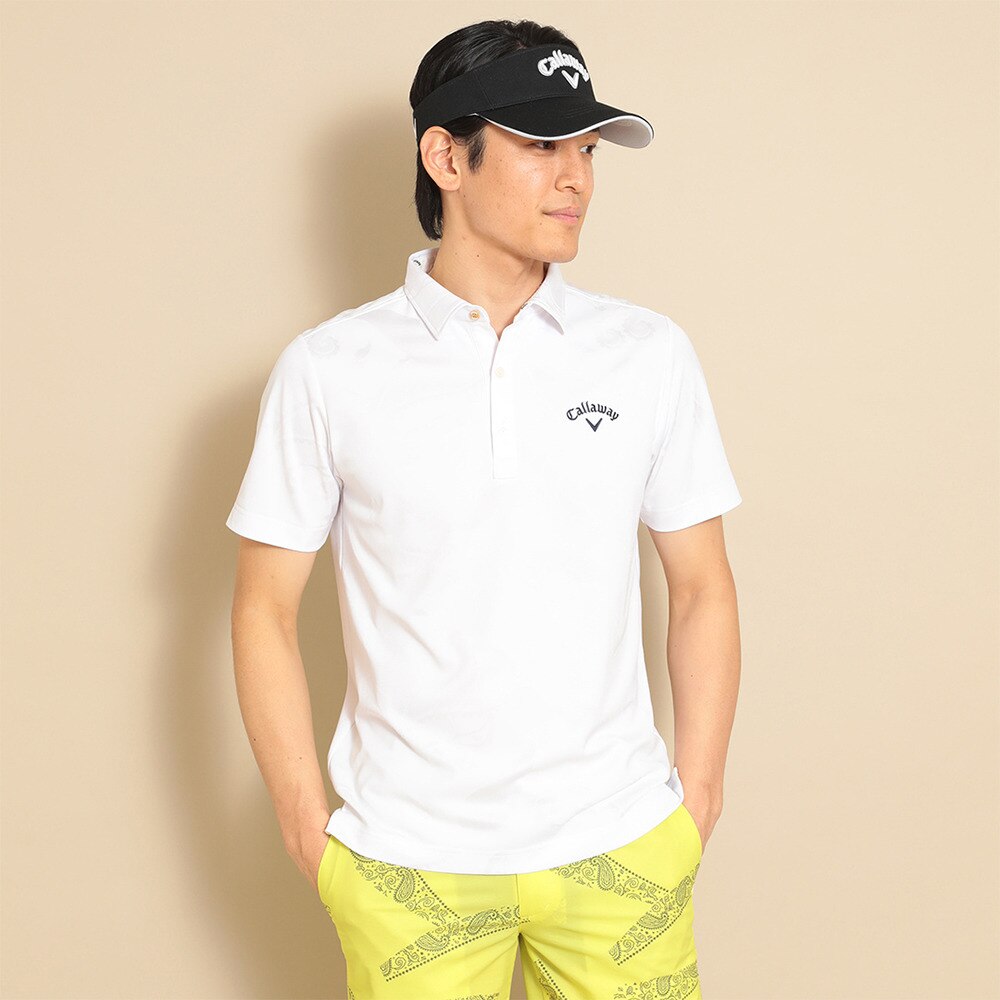 キャロウェイ（CALLAWAY）（メンズ）ゴルフウェア ペイズリージャカード半袖ポロシャツ C23134114-1030