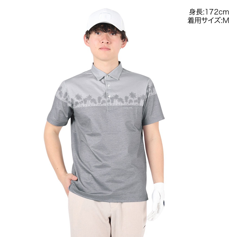 トラヴィスマシュー（Travis Mathew）（メンズ）ゴルフウェア  パターニング 半袖ポロシャツ 23SS AP TM ST 7AH010 M 0GPN 23SS B