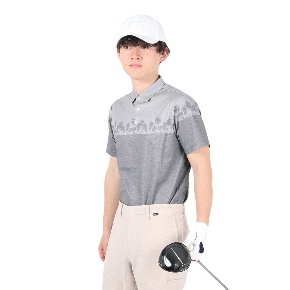 トラヴィスマシュー（Travis Mathew）（メンズ）ゴルフウェア  パターニング 半袖ポロシャツ 23SS AP TM ST 7AH010 M 0GPN 23SS B