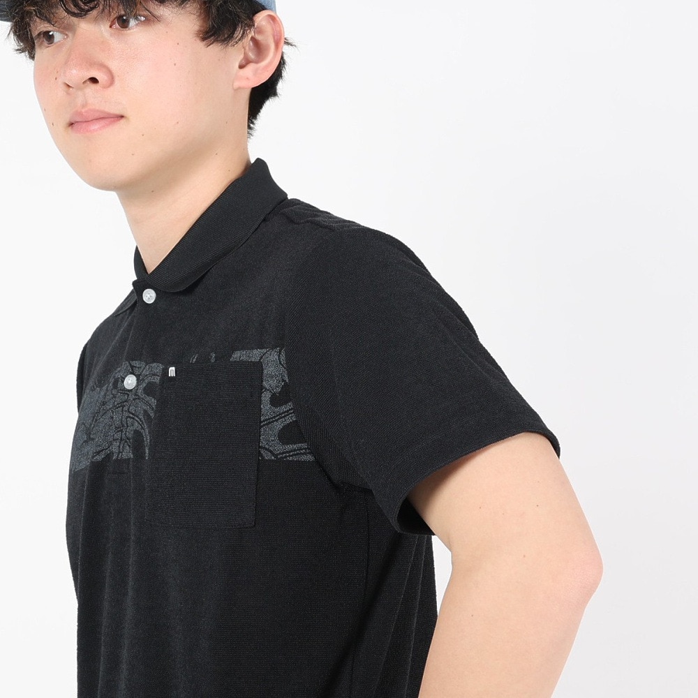 トラヴィスマシュー（Travis Mathew）（メンズ）ゴルフウェア CHEST PRINT ポロ AP TM ST 7AH030 M 0BLK 23SS B