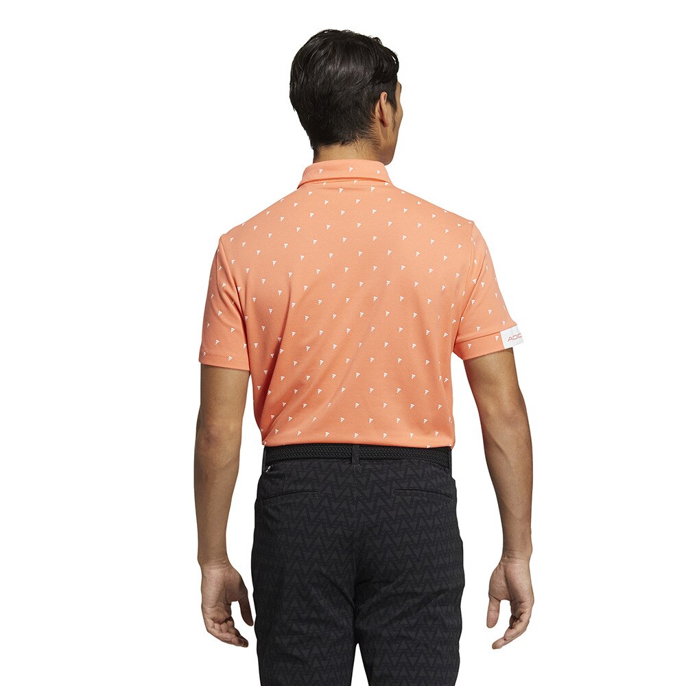 アディダス（adidas）（メンズ）ゴルフウェア 吸汗 速乾 ロゴモノグラムプリント 半袖ボタンダウンシャツ NMJ24-HT6840 ゴルフ 用品はヴィクトリアゴルフ
