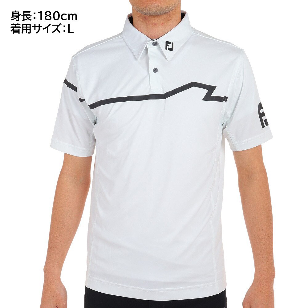 フットジョイ（FootJoy）（メンズ）ゴルフウェア ストレッチ 吸汗 速乾 抗菌 防臭 UV HYPERFLEX 半袖シャツ FJ-S23-S14  80472 ゴルフ用品はヴィクトリアゴルフ