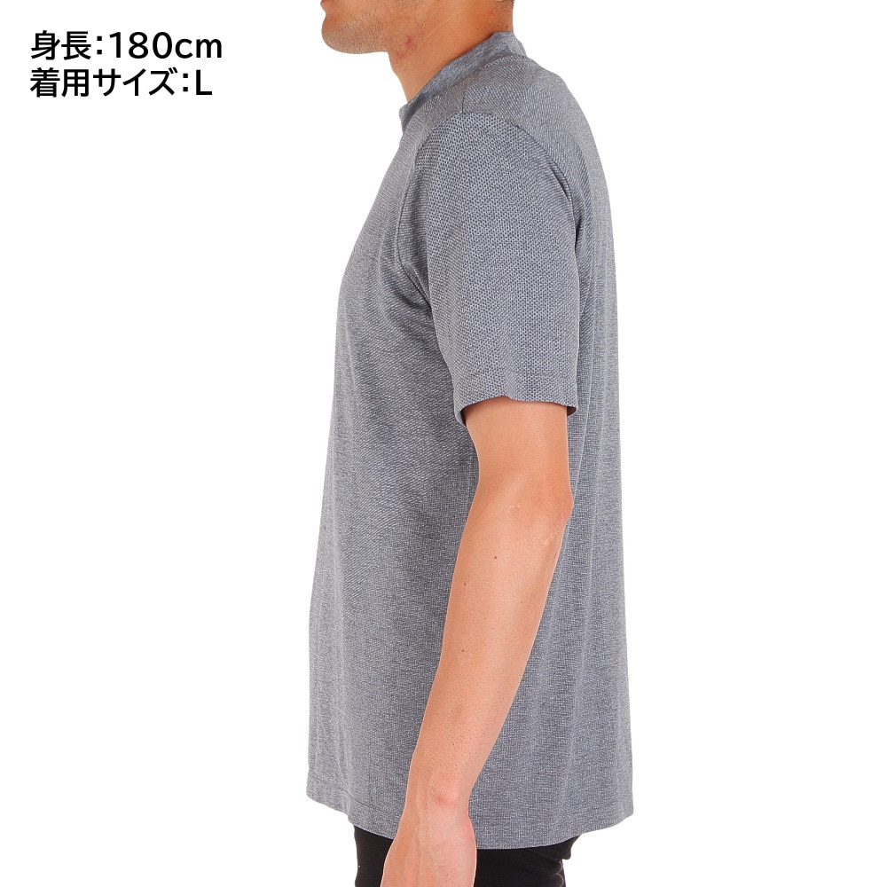 トミーアーマー（Tommy Armour）（メンズ）ゴルフウェア 吸水 速乾 接触冷感 半袖モックネックシャツ TATJ23S030003 GRY