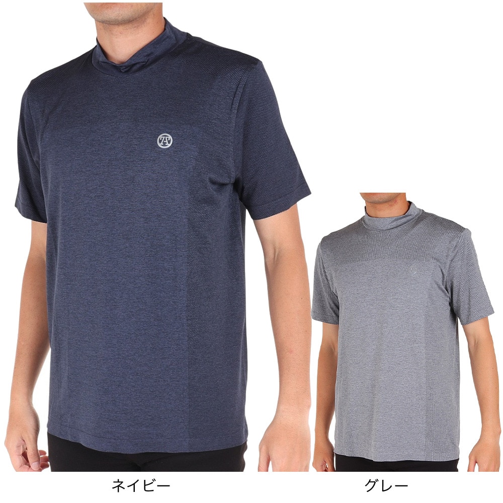 トミーアーマー（Tommy Armour）（メンズ）ゴルフウェア 吸水 速乾 接触冷感 半袖モックネックシャツ TATJ23S030003 GRY