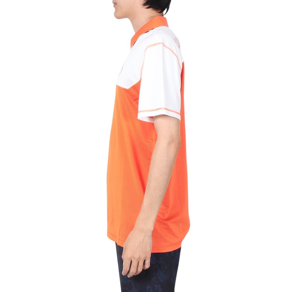 J.LINDEBERG（メンズ）ゴルフウェア 吸水 速乾 Albin ジップアップ 半袖ポロシャツ 071-28447-035