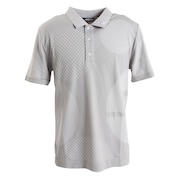 J.LINDEBERG（メンズ）ゴルフウェア 速乾　冷却 Nate アートワーク シームレス 襟ロゴ 半袖ポロシャツ 071-28454-013