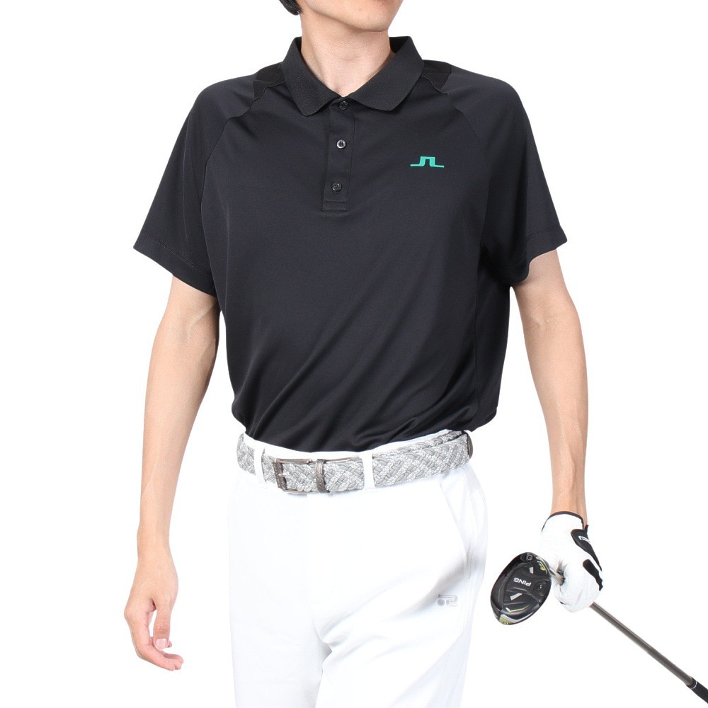J.LINDEBERG（メンズ）ゴルフウェア カラーブロック半袖シャツ 071-28459-019