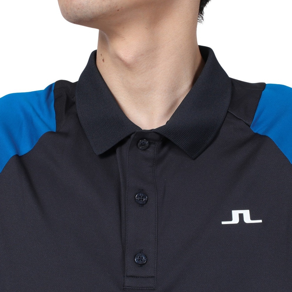J.LINDEBERG（メンズ）ゴルフウェア カラーブロック半袖シャツ 071-28459-096