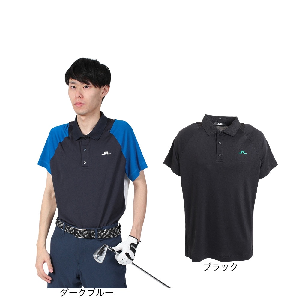 J.LINDEBERG（メンズ）ゴルフウェア カラーブロック半袖シャツ 071-28459-019