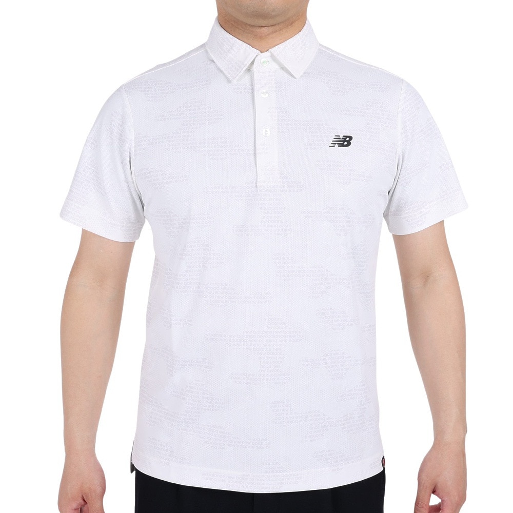 ニューバランス（new balance）（メンズ）ゴルフウェア ロゴカモフラージュ 半袖 カラーシャツ 012-3168005-030