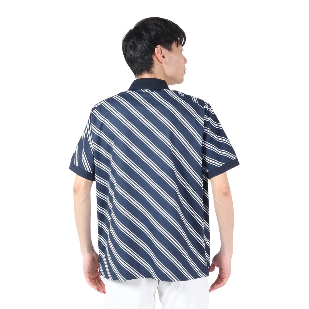 フィドラ（FIDRA）（メンズ）ゴルフウェア レジメンタル半袖ポロシャツ FD5PTG09 NVY