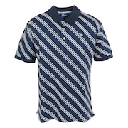 フィドラ（FIDRA）（メンズ）ゴルフウェア レジメンタル半袖ポロシャツ FD5PTG09 NVY