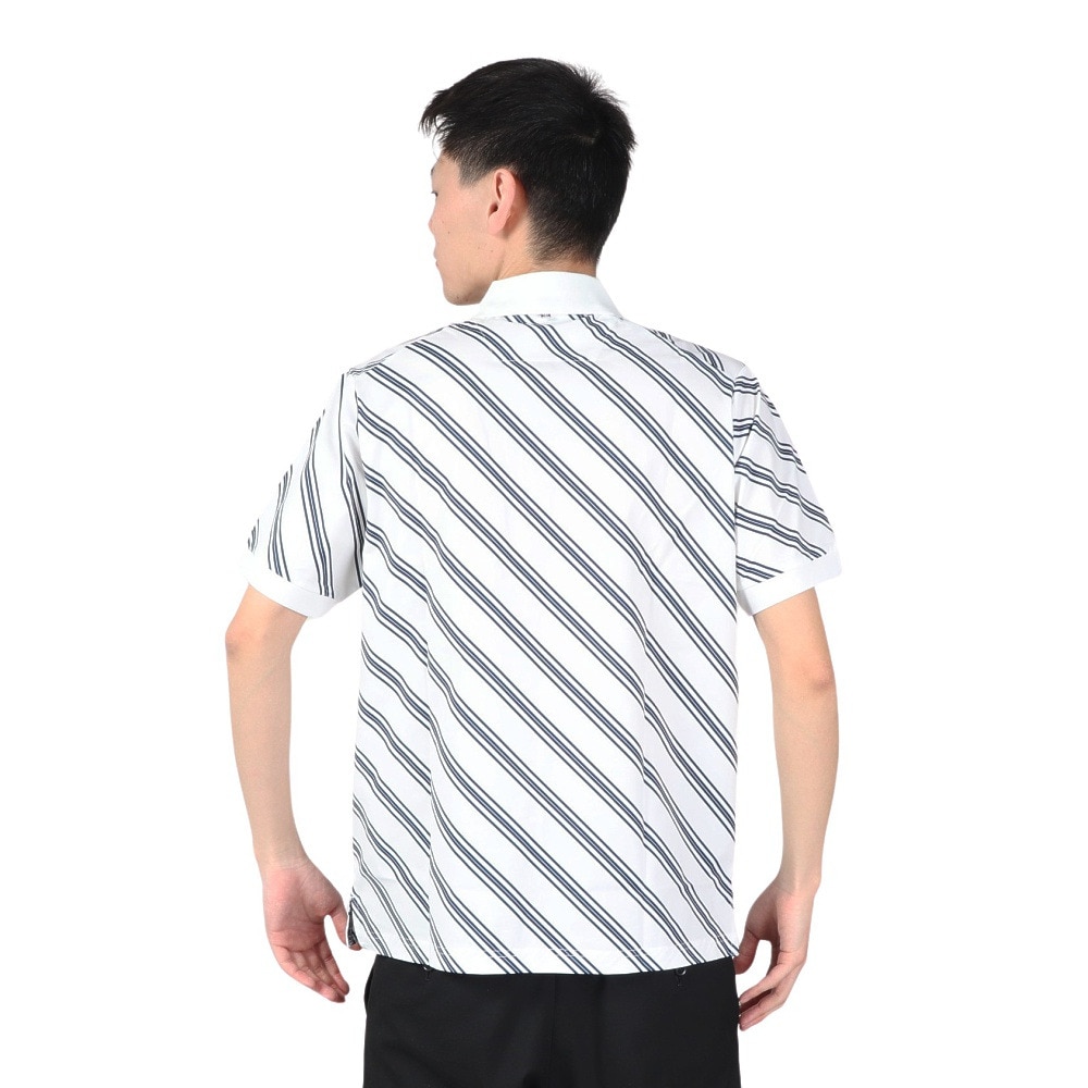 フィドラ（FIDRA）（メンズ）ゴルフウェア レジメンタル半袖ポロシャツ FD5PTG09 WHT