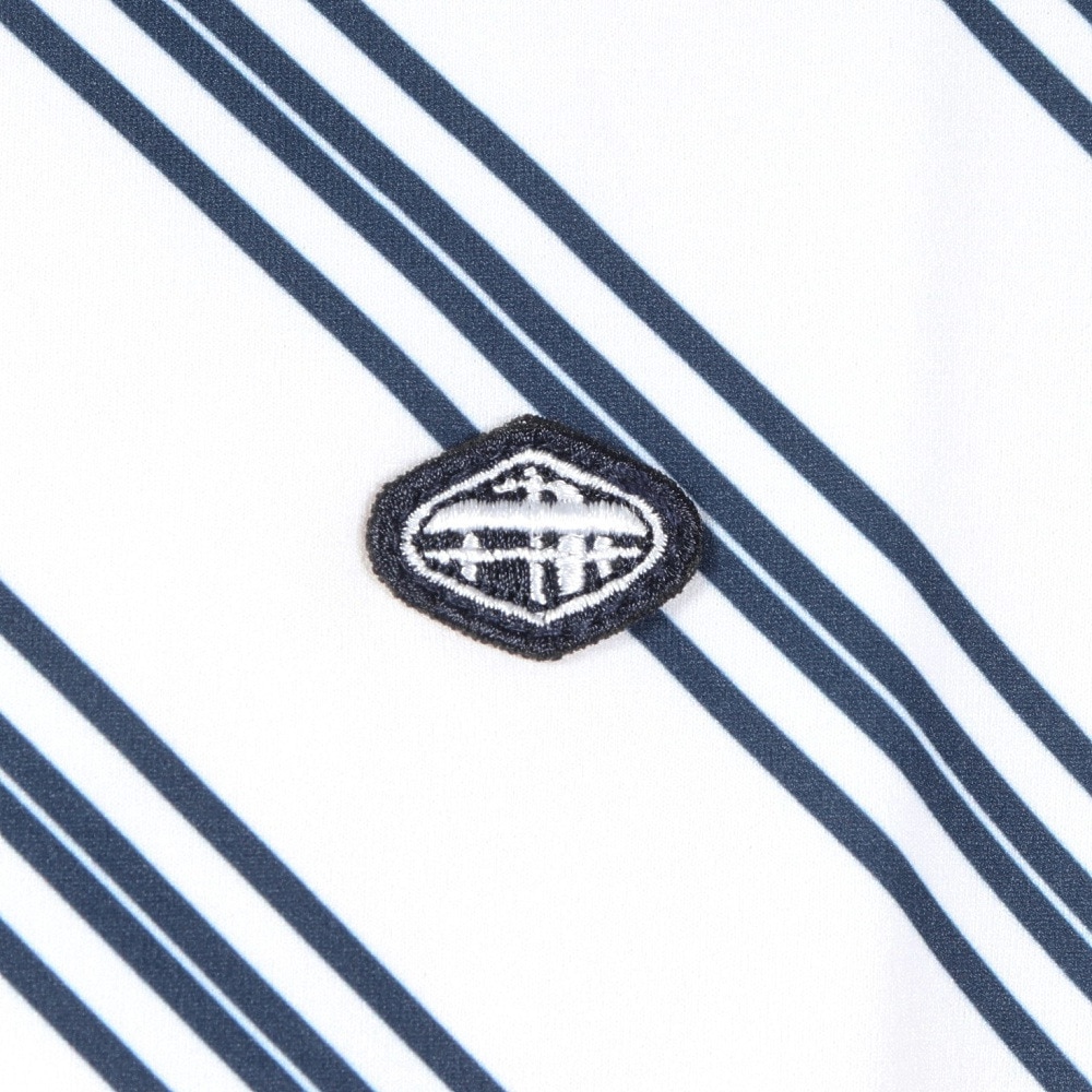 フィドラ（FIDRA）（メンズ）ゴルフウェア  レジメンタル半袖ポロシャツ FD5PTG09 WHT