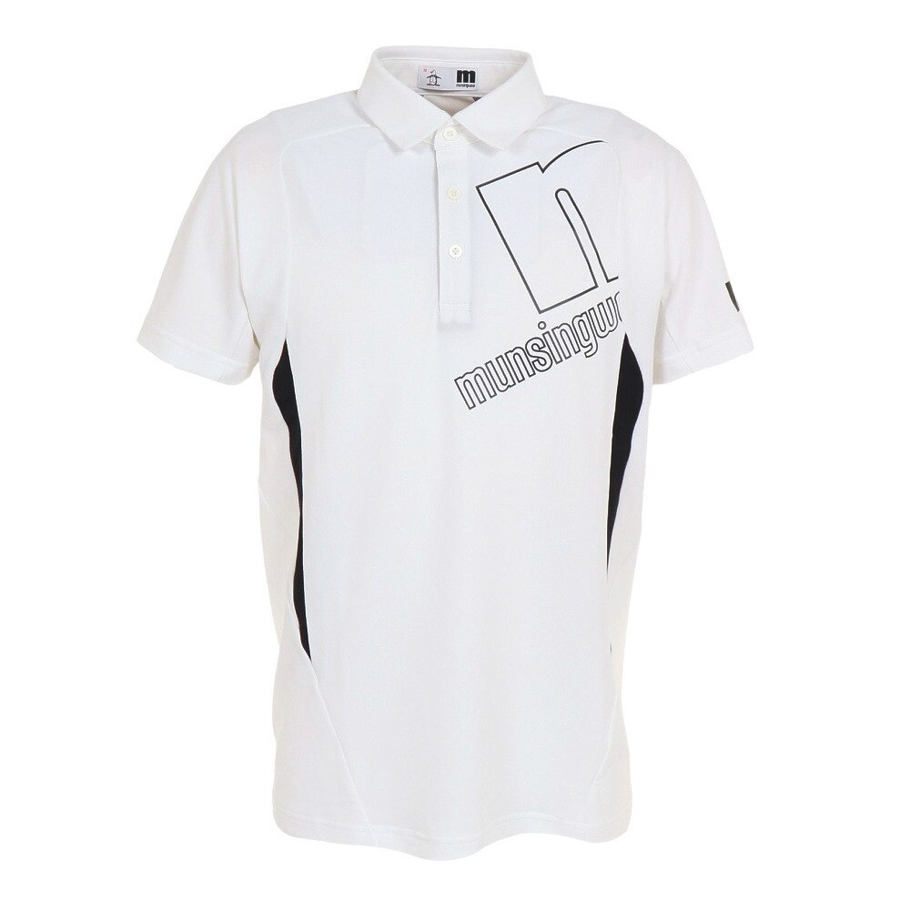 マンシングウエア（MUNSING WEAR）（メンズ）ゴルフウェア MOTION 3D RENU 鹿の子テーラーカラーシャツ MEMVJA04 WH00