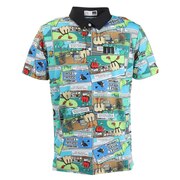 マンシングウエア（MUNSING WEAR）（メンズ）ゴルフウェア Mボーイコミック半袖ポロシャツ MEMVJA05 BL00