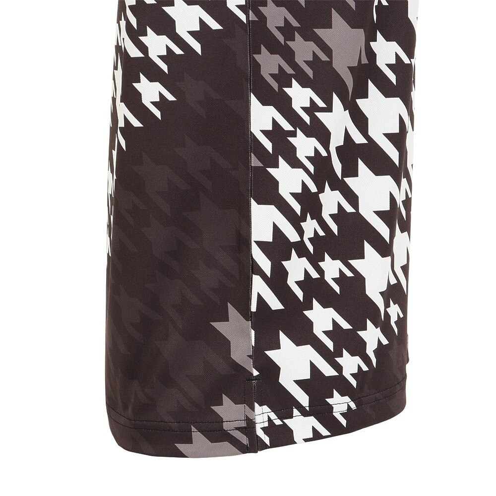マンシングウエア（MUNSING WEAR）（メンズ）ゴルフウェア SUNSCREENビッグハウンドトゥースグラデーション総柄シャツ MGMVJA01CH BK00