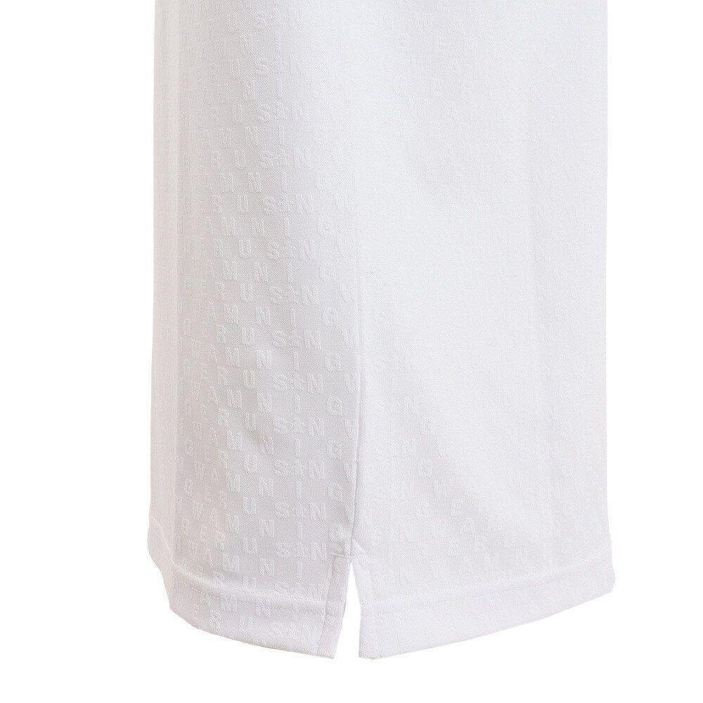 マンシングウエア（MUNSING WEAR）（メンズ）ゴルフウェア 凹凸ジャカードロゴモチーフテーラーカラーシャツ MGMVJA02CH WH00