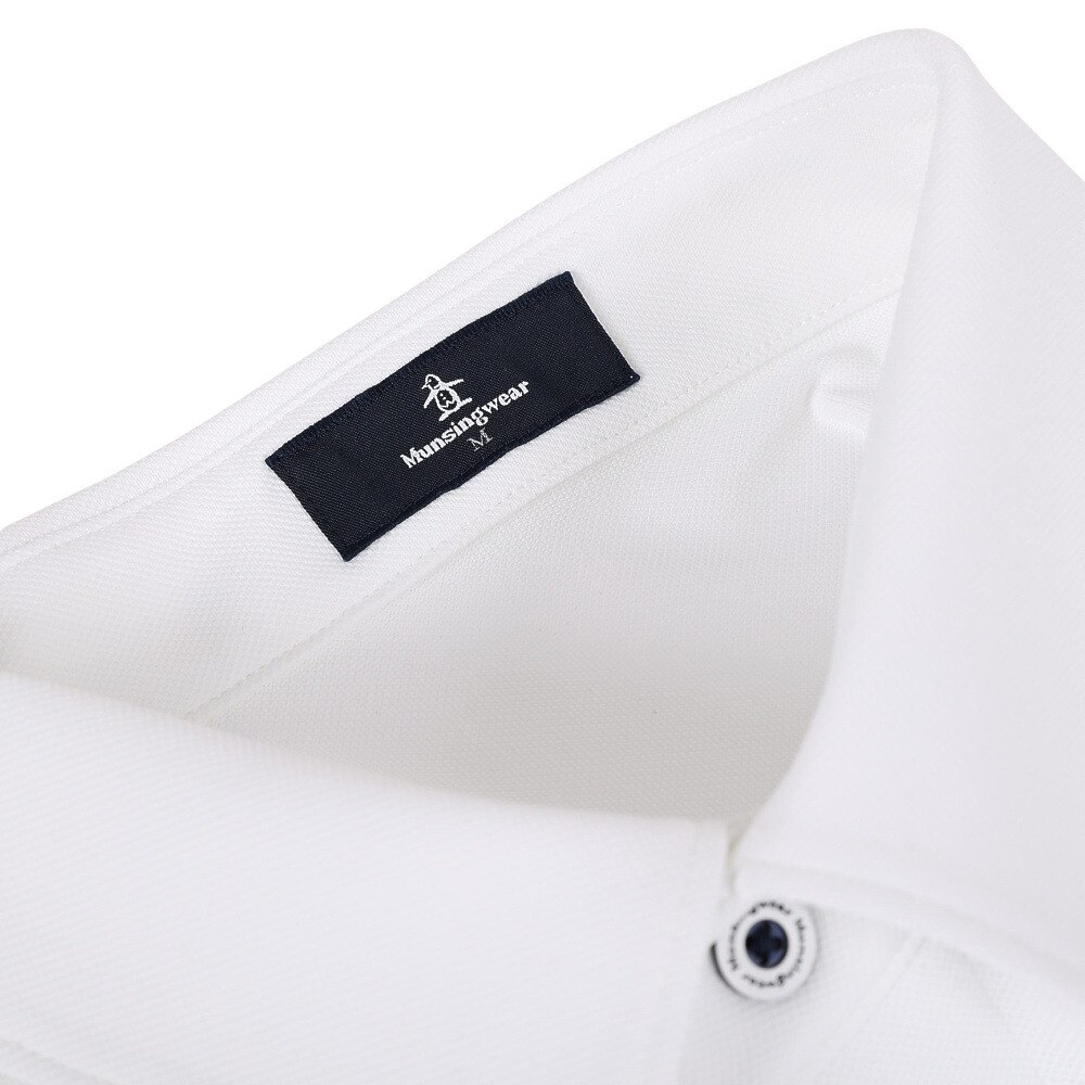 マンシングウエア（MUNSING WEAR）（メンズ）ゴルフウェア SUNSCREENピケテーラーカラーシャツ MGMVJA03CH WH00