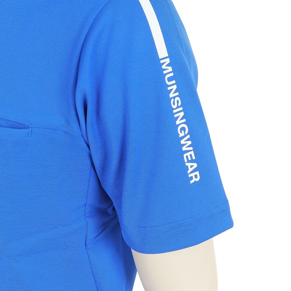 マンシングウエア（MUNSING WEAR）（メンズ）ゴルフウェア 吸汗 速乾 ストレッチ 遮熱 SUNSCREEN&MOTION 3D半袖シャツ MGMVJA06 BL00